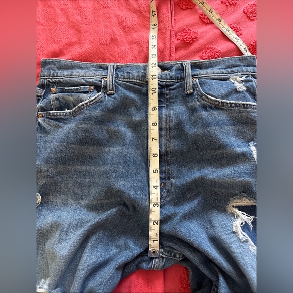 MOTHER SUPERIOR High Waisted Study Hover Distressed Jeans Peaches and Screams 29 - Picture 12 of 13